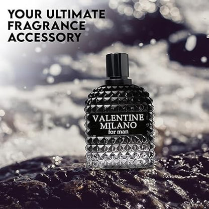 Fragrance for Men VALENTINE MILANO Eau de Parfum Natural Spray Men Cologne Masculine Scent 3.4 Fl Oz/100ML