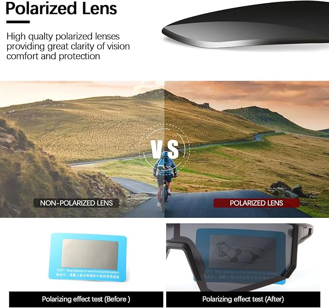 Polarized Sports Sunglasses Men Women, Outdoors UV Protection Sun glasses,Cycling Fishing Baseball Running Sunglasses