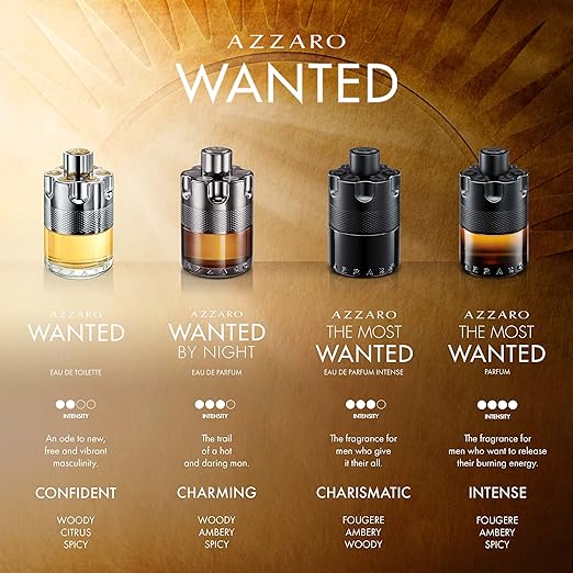 Azzaro The Most Wanted Parfum - Intense Mens Cologne - Spicy &amp; Seductive Fragrance for Date Night - Lasting Wear - Irresistible Luxury Perfumes for Men